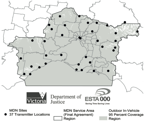 Figure 1C shows The Metropolitan Data Network coverage and service area