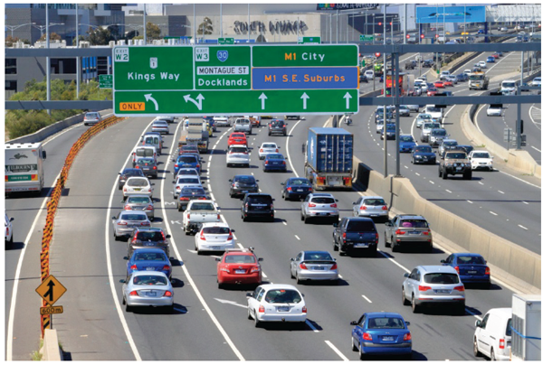 Photo shows traffic congestion in Melbourne. Photo courtesy of TK Kurikawa/Shutterstock.com.