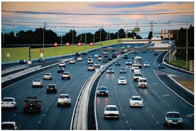 CityLink Tulla motorway. Photograph courtesy of VicRoads.