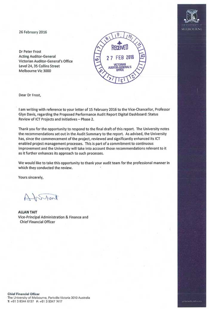 ​RESPONSE provided by the Chief Executive, WorkSafe Victoria