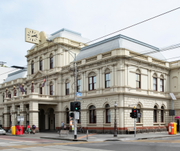 A town hall building in an inner-city Melbourne suburb.